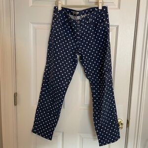 Ag Adriano Goldschmied, Stevie Ankle, Slim, Straight Leg Jean 31R, Polka Dot